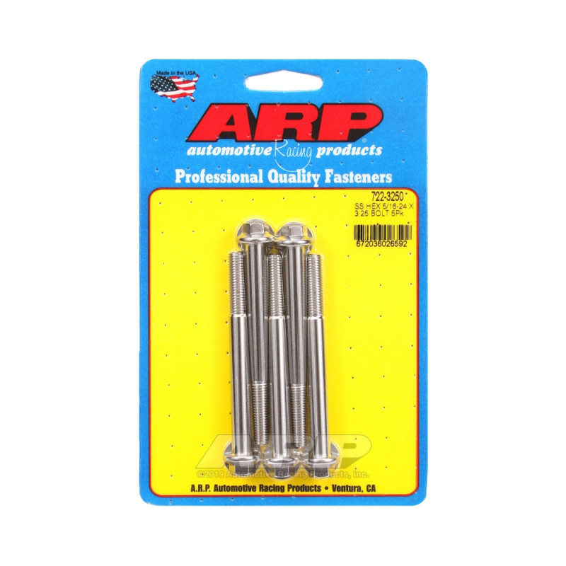 Șuruburi și piulițe universale ARP 5/16-24 – Șuruburi hexagonale din oțel inoxidabil x5 - ARP-722-3250 - 722-3250 - 3666618198552